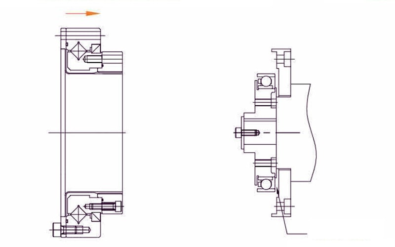 The second method of installation for WHT-I/II series reducer